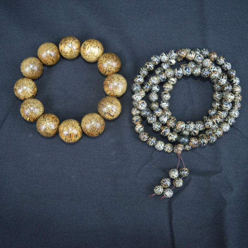 芽庄绿奇楠 沉香木手串 龙鳞纹熟结108/2.0/ 文玩情侣念珠