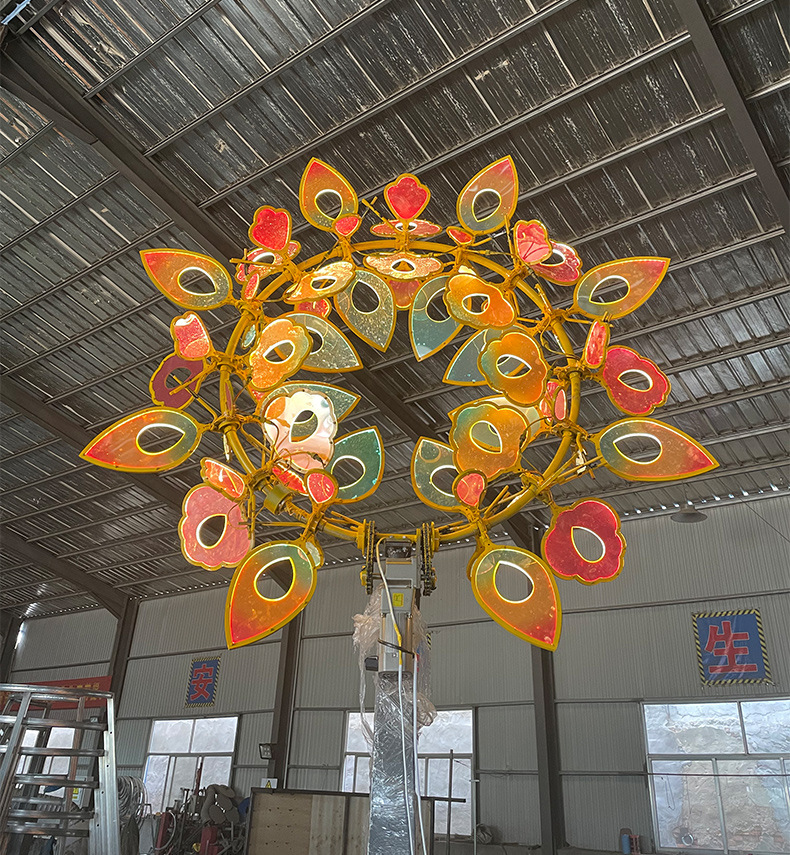 风动雕塑园林景观 不锈钢城市标识 景观灯光铁艺动态美陈风车