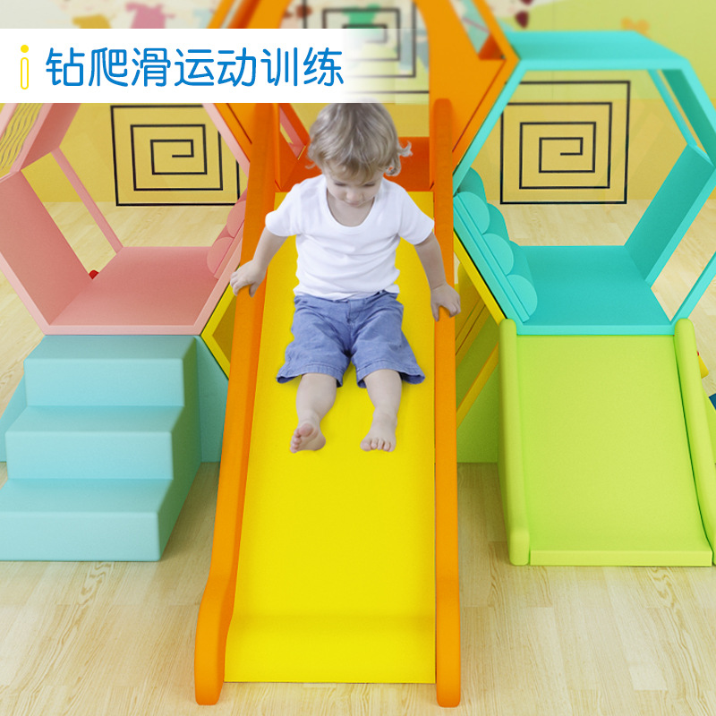 Honeycomb Slide Early Education Center Slide Hall Large Toy Sensory Soft Bag Children's Stair Software Crawling Combination
