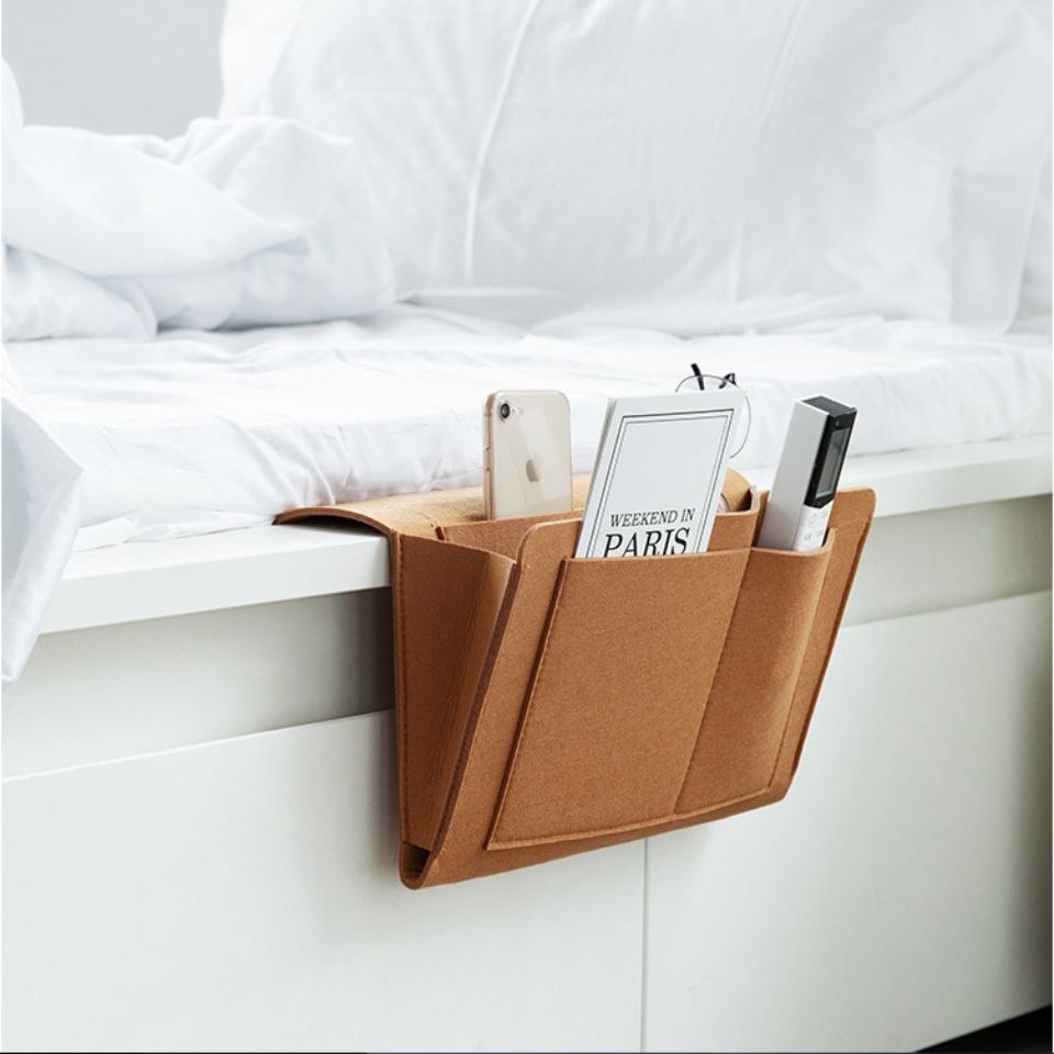 Felt Bedside Storage Bag Student Dormitory Storage Bedside Hanging Bag Sundries Storage Bag Portable Felt Storage Bag