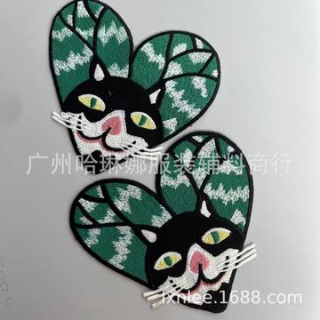 可爱小熊重工刺绣布贴大号时尚小羊刺绣贴时尚衣服装饰贴猫咪补丁