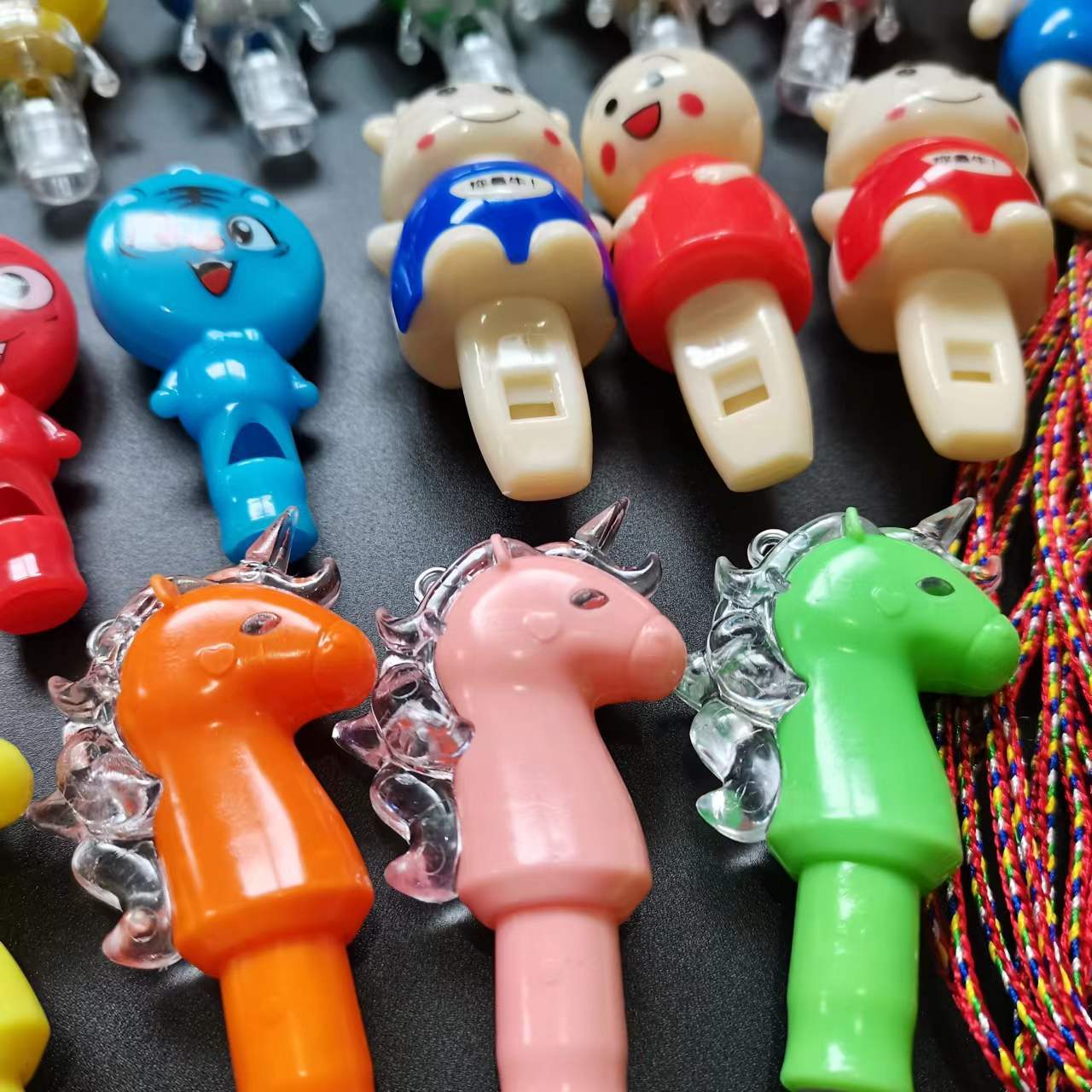 Luminous Whistle Keychain Pendant Children's Holiday Gifts Luminous Cartoon Small Toy Internet Celebrity Small Gift Gift