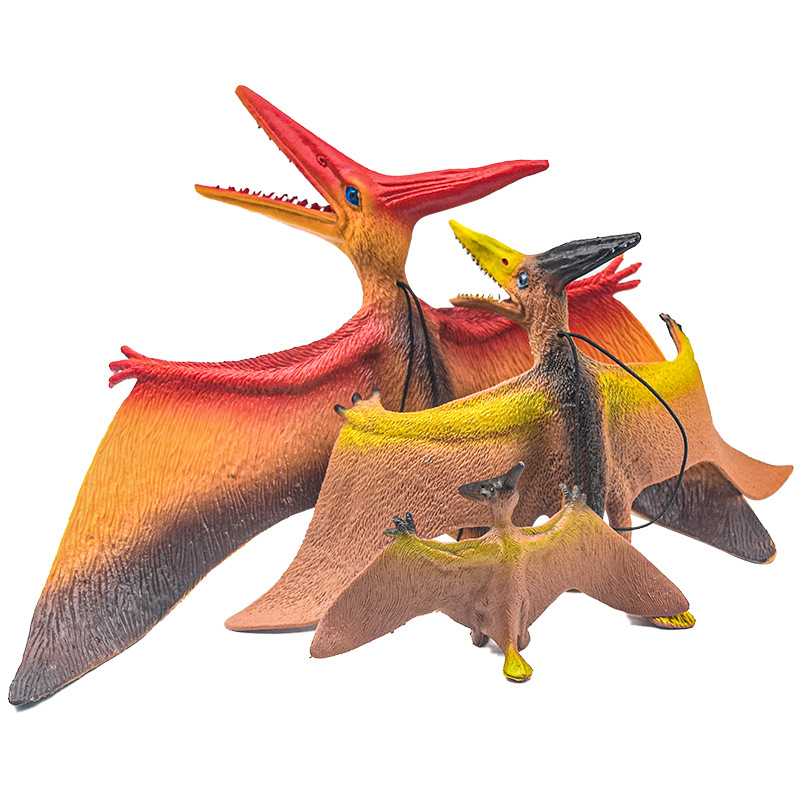 侏罗纪风神翼龙恐龙玩具男女孩儿童大号软胶仿真动物模型无齿翼龙