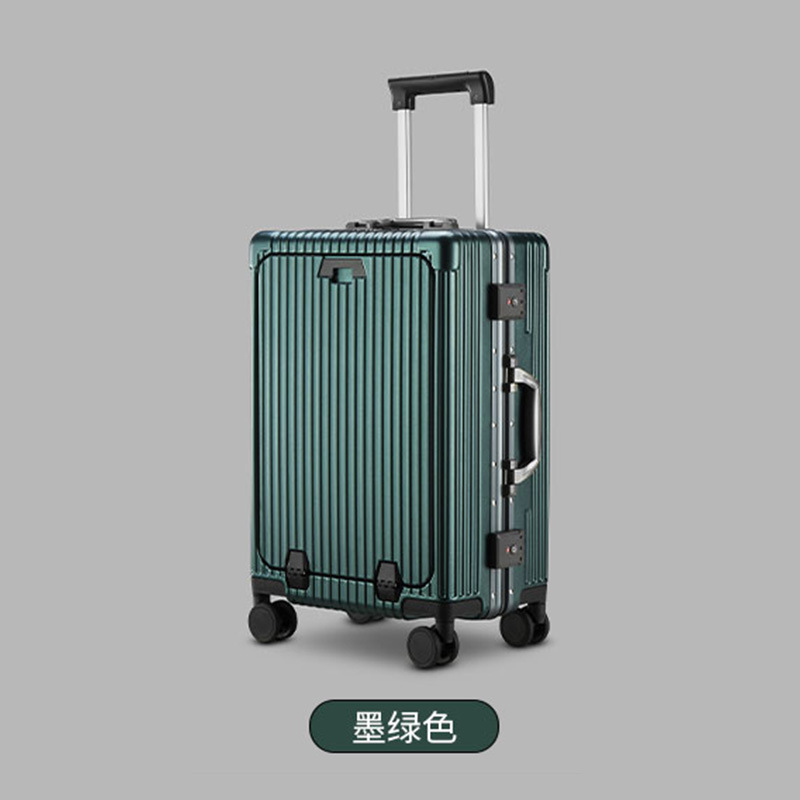 高档行李箱18寸铝框款密码箱男女休闲商务登机箱结实耐用旅行箱子