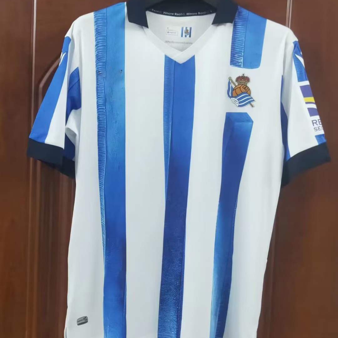 西甲23/24新款皇家社会球衣新款14号久保建英 10奥亚萨瓦尔足球服