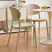 塑料椅子北欧家用餐椅pp一体成型靠背凳子洽谈会议椅子外贸可叠放