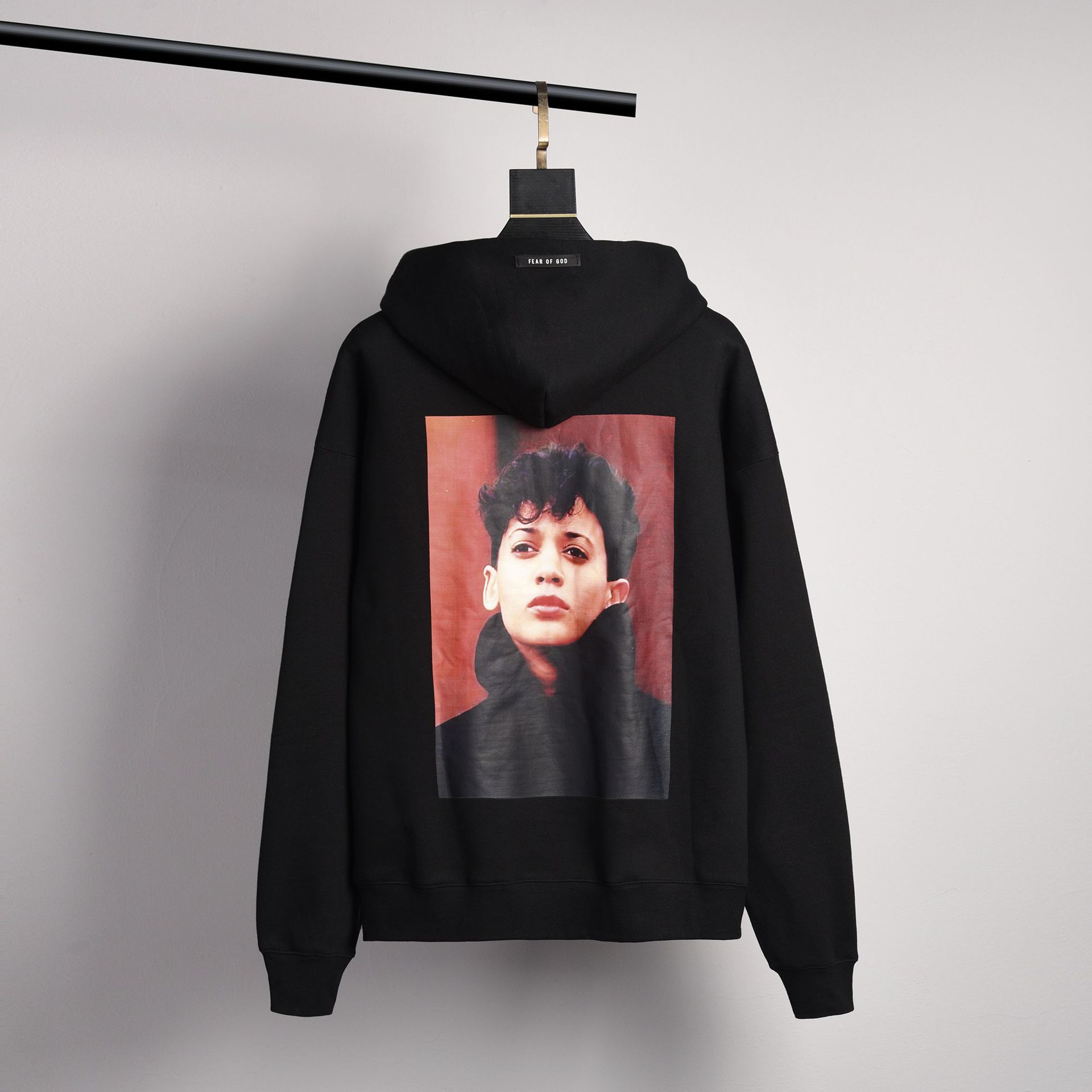 fear of god fog高街男女kh20字母相片人物图案宽松长袖连帽卫衣