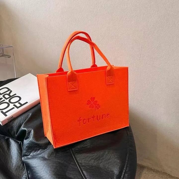 Felt Thickened Simple Storage Bag Opening Promotion Gift Felt Handbag Printable Logo