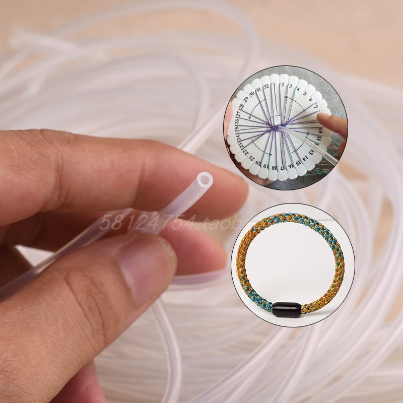 加硬软管空心不易变形胶管手绳编织头发手链配件龙鳞锦鲤盘编内芯