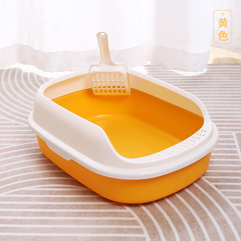 Litter Box Home Large Cat Litter Basin Semi-Closed Cat Litter Cat Litter Box Pet Cat Toilet Pet Supplies