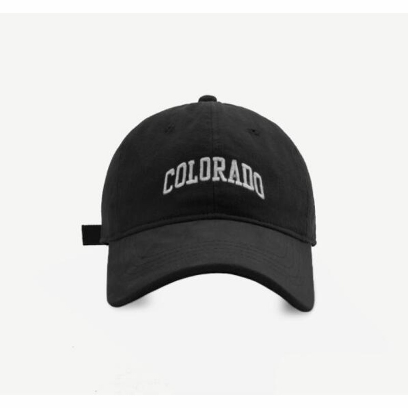 Korean Style Colorado Embroidered Baseball Cap American Retro Peaked Cap Big Head Circumference Soft Top Brushed All-Matching Sun Hat