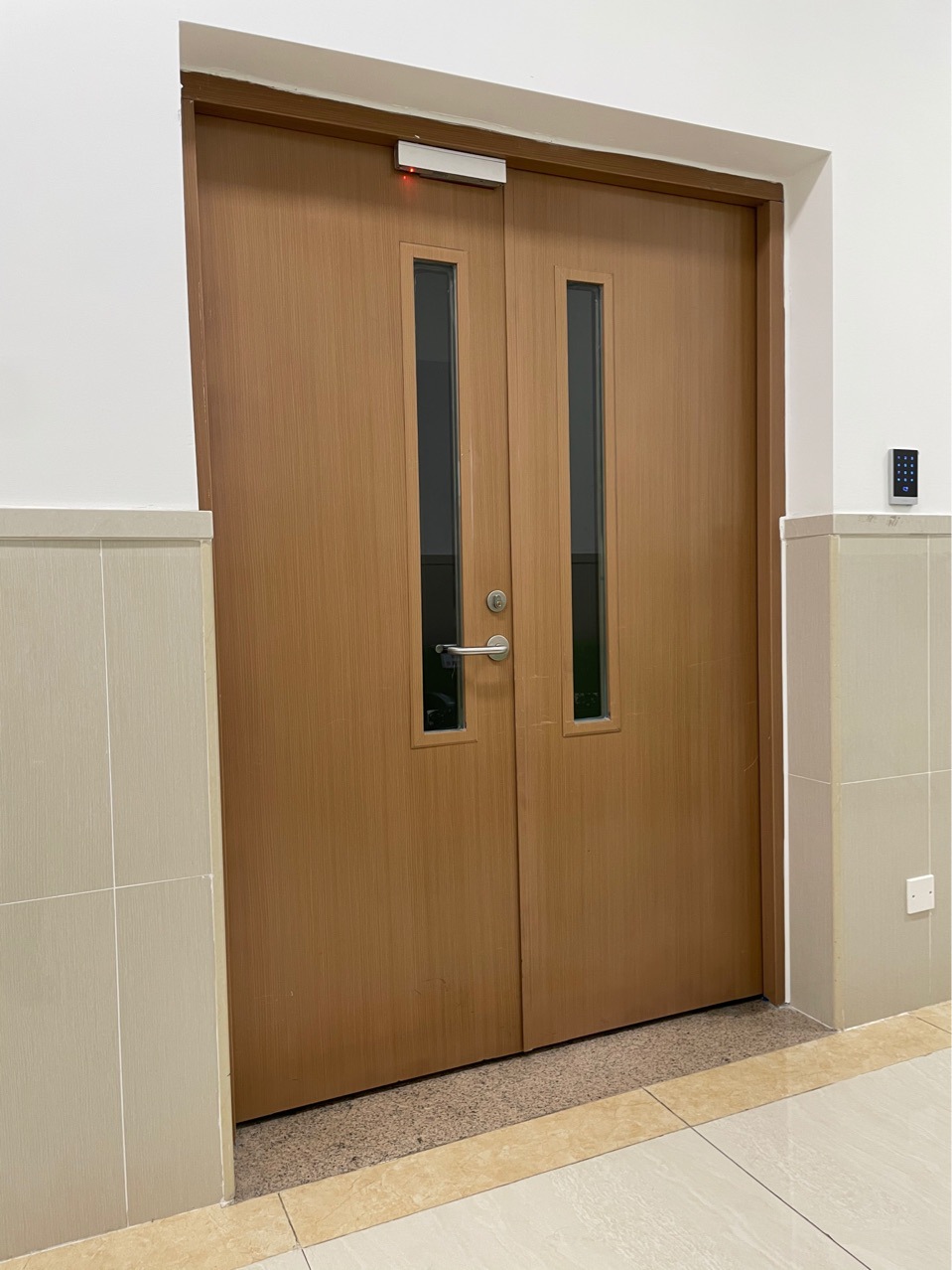 钢制木纹转印甲级乙级防火门 带观察玻璃