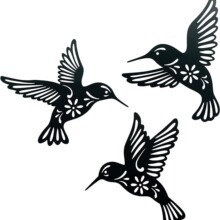 跨境蜂鸟墙面剪影Metal hummingbird wall art decor铁艺工艺品