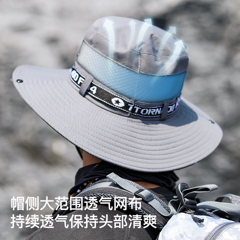 Adult Outdoor Hat Summer Sun-Proof UV Men's Bucket Hat Fishing Waterproof Quick-Drying European and American Xmz73