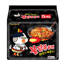 韩国进口泡面超辣火鸡面辣鸡肉味拌面 140g 抖音韩网红方便面