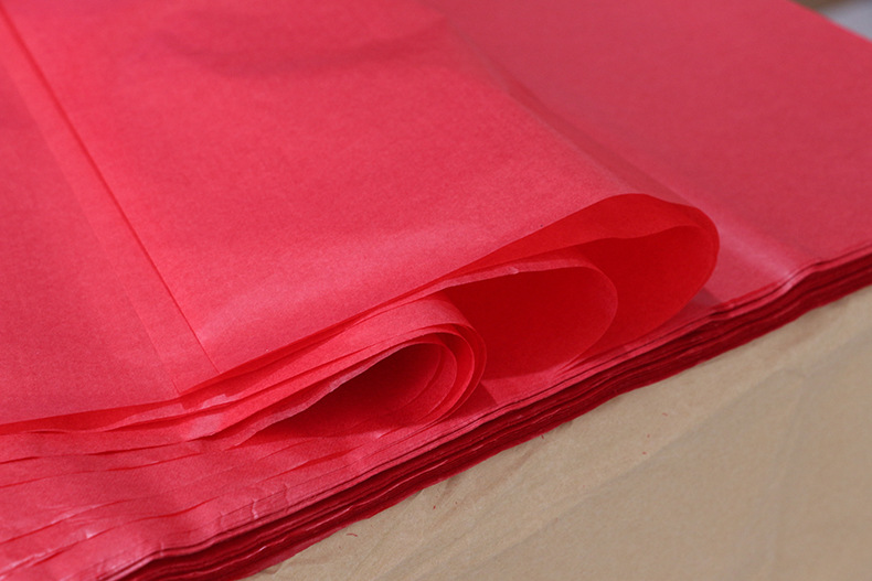 24克红色油光纸半透明包装不粘胶鞋子鲜花包装75100cm500张包邮