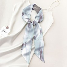 复古敦煌油画中国风优雅双面小丝巾女艺术感文艺发带缠包腰带配饰