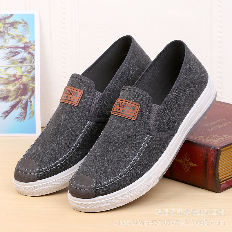 Pumps 2023 New Washed Denim Shoes Low Top Slip-on Casual Board Shoes Flat Heel Canvas Breathable Work Shoes