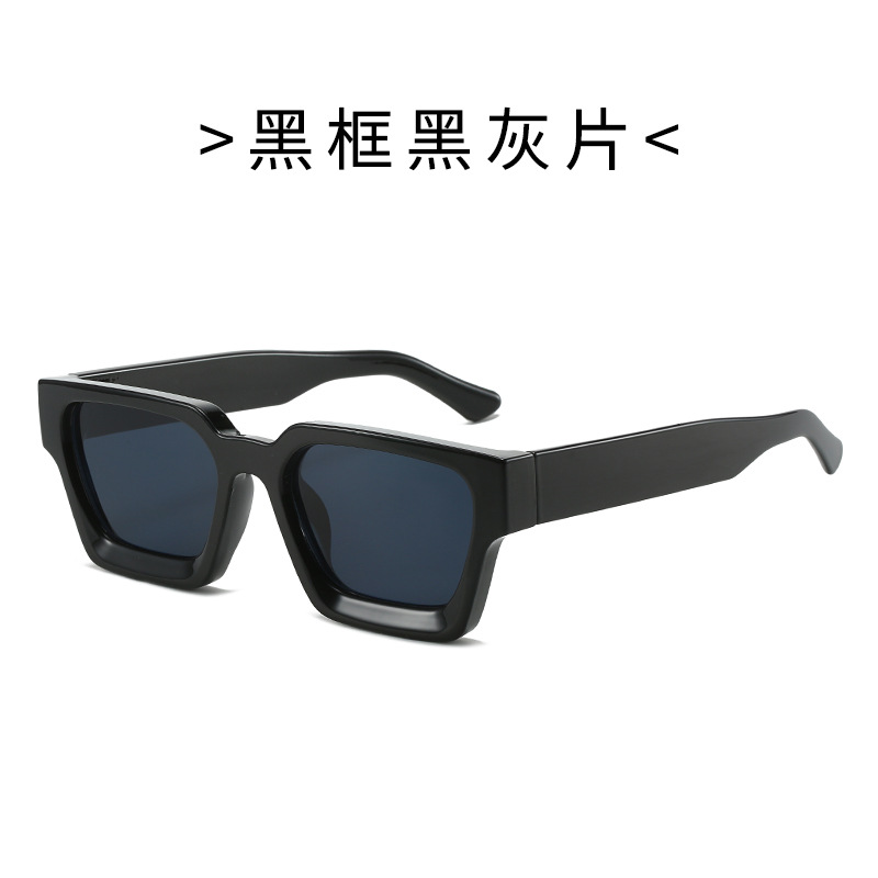 2022 New European and American Thick Frame Sunglasses Trend Box Foreign Trade Glasses Personality Cross-Border Large Rim Sunglasses Sunglasses