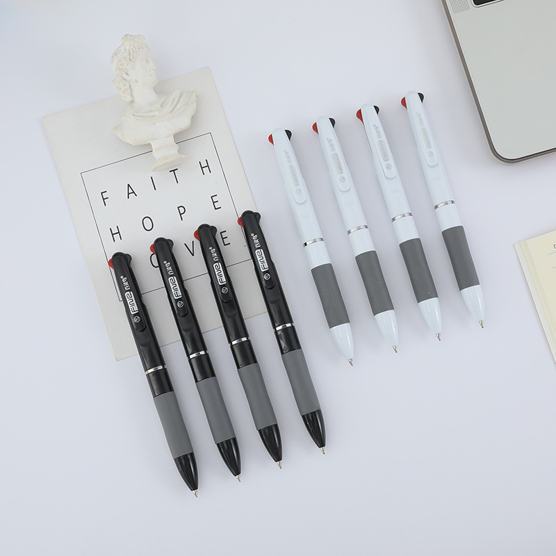 Foreign Trade Popular Style Factory Wholesale Simple Office Multi-Color Pen 0.7mm Hand Account Advertising Gift Logo Triple-Color Eyeshadow Pencil