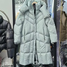 女2023冬季新款90白鸭绒羽绒服高级感韩系中长款直筒加厚保暖外套