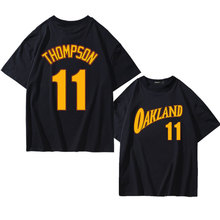 篮球城市版勇士汤普森11号纯棉短袖T恤夏季外贸亚马逊跨境速卖通