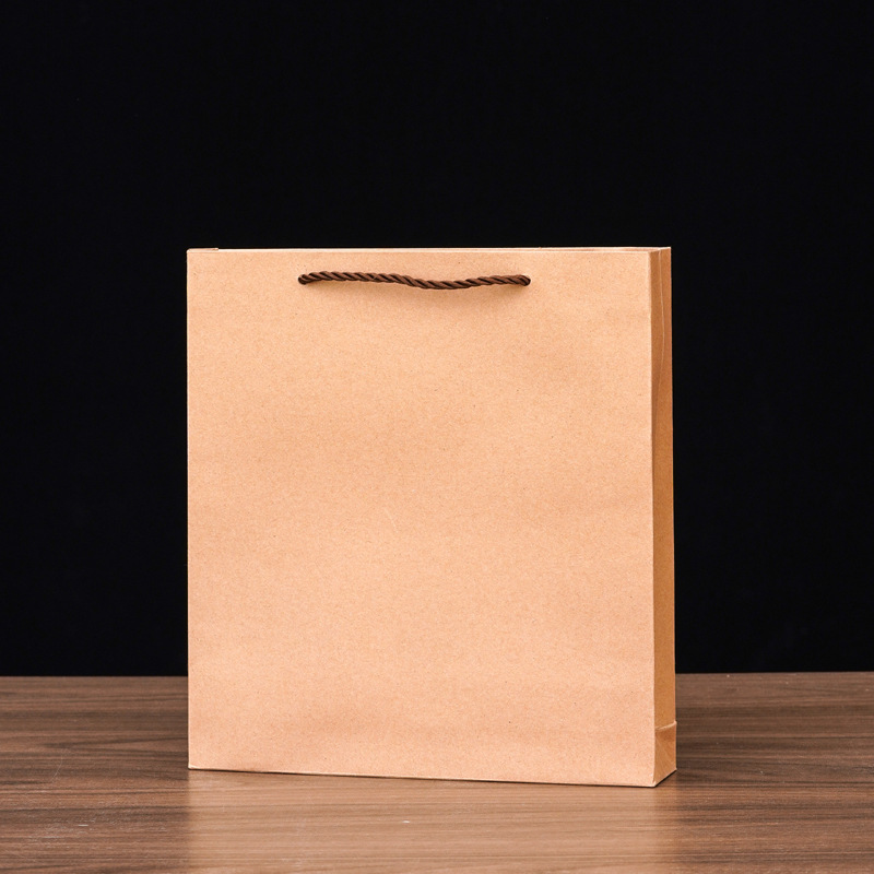 空白饼手提袋子普洱茶礼品袋福鼎白茶单饼牛皮纸环保茶叶包装袋子