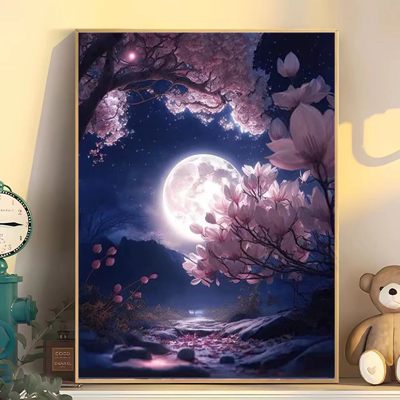 Tulip Flower Digital Oil Painting DIY Coloring Handmade Painting Children Hand Painted Filling Digital Painting Decorative Oil Painting