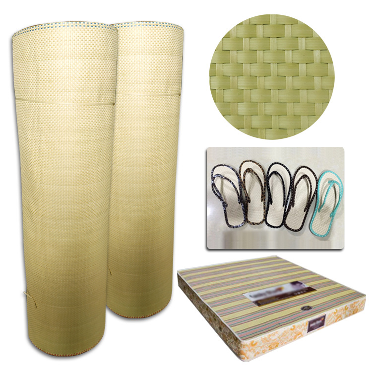 厂家直供床垫凉鞋面料学生宿舍凉席pp塑料仿藤可折叠空调房草席