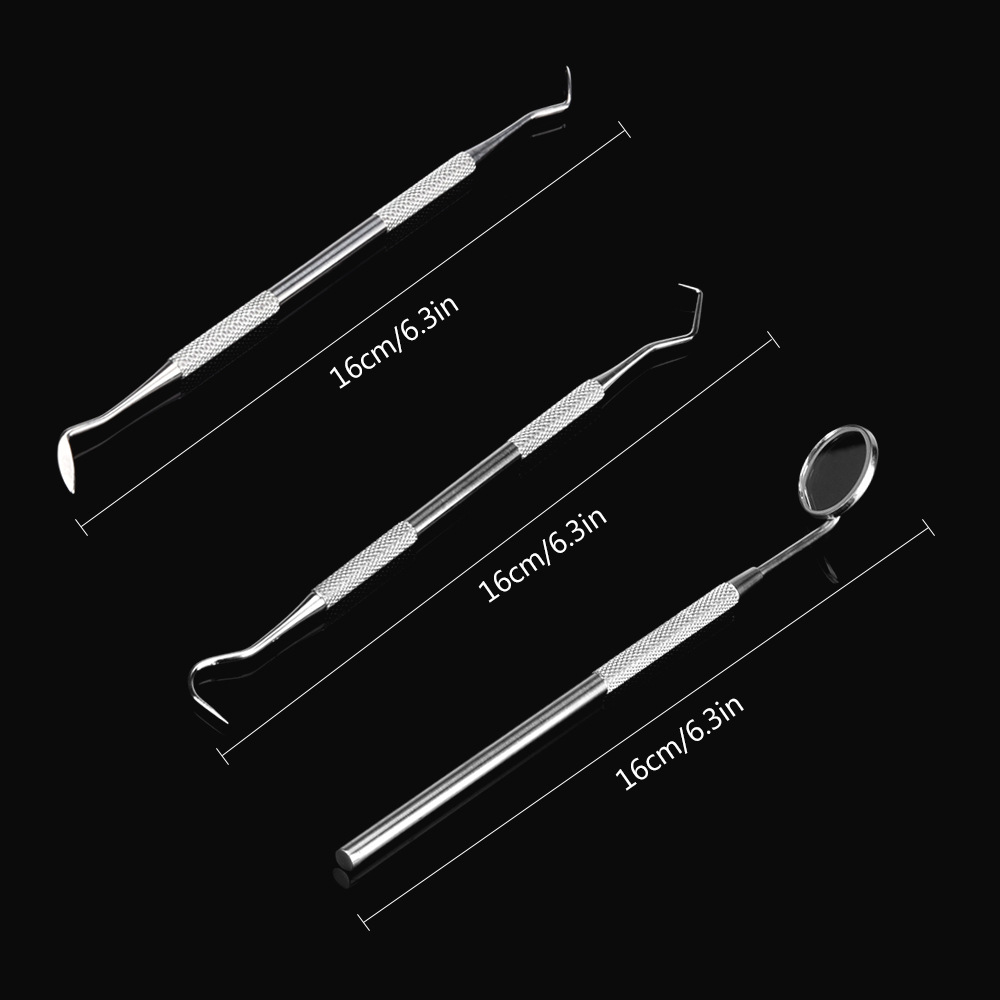 牙医工具套装不锈钢口腔镜探针红枪去牙垢牙齿清洁器洁牙器配件