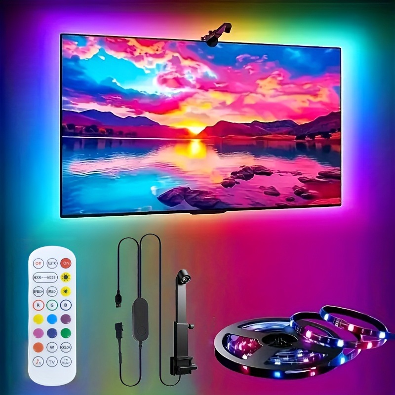 跨境TV电视同屏灯带LED线条灯遥控智能同步幻彩灯条rgb灯带氛围灯
