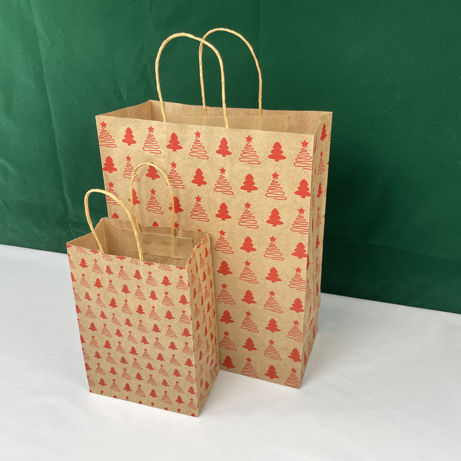 Christmas Paper Bag Handbag Gift Birthday Gift Bag Christmas Fruit Packaging Gift Set Bag Kraft Paper Bag Hot Sale