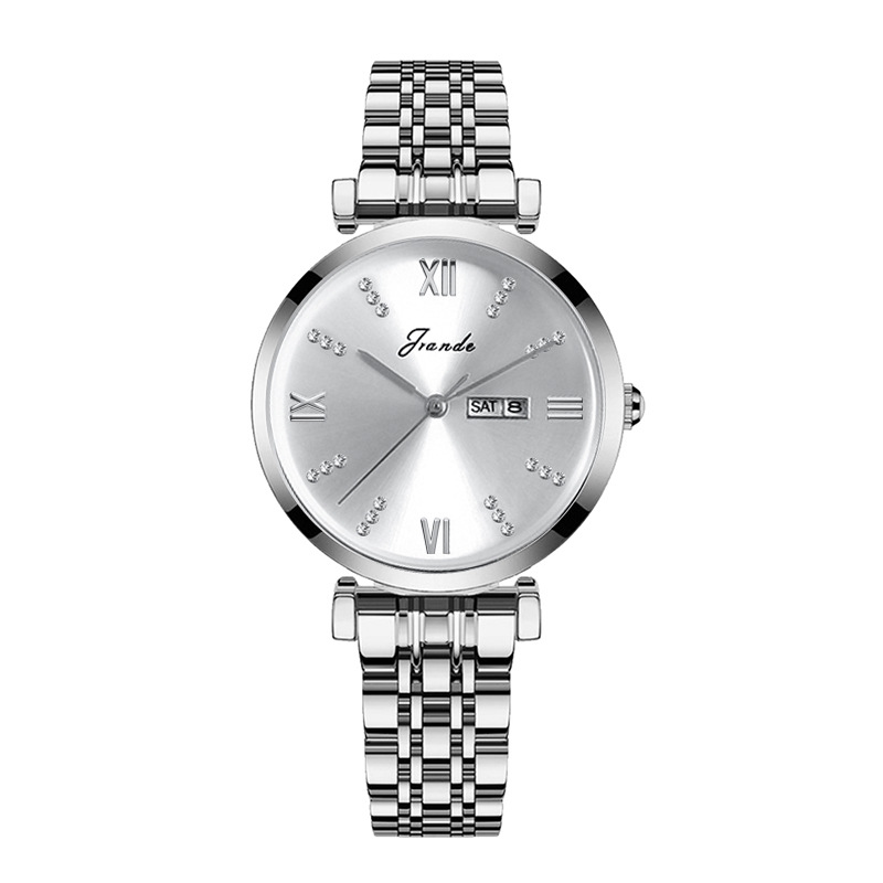 Song Langdi Watch Women's Niche High-Grade Steel Belt Quartz Watch Trending on TikTok Women's Watch Double Calendar Waterproof Watch Wholesale