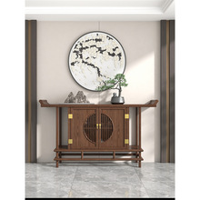 新中式白蜡木入门玄关柜禅意供桌香案现代门厅柜多功能端景装饰柜