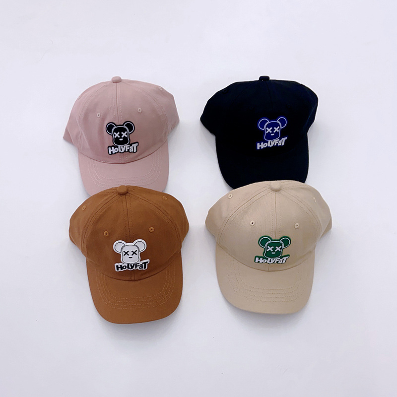 Korean Spring New All-Match Children's Baseball Cap Candy Color Peaked Cap Boys and Girls Cartoon Dog Sunshade Sun Protection Hat