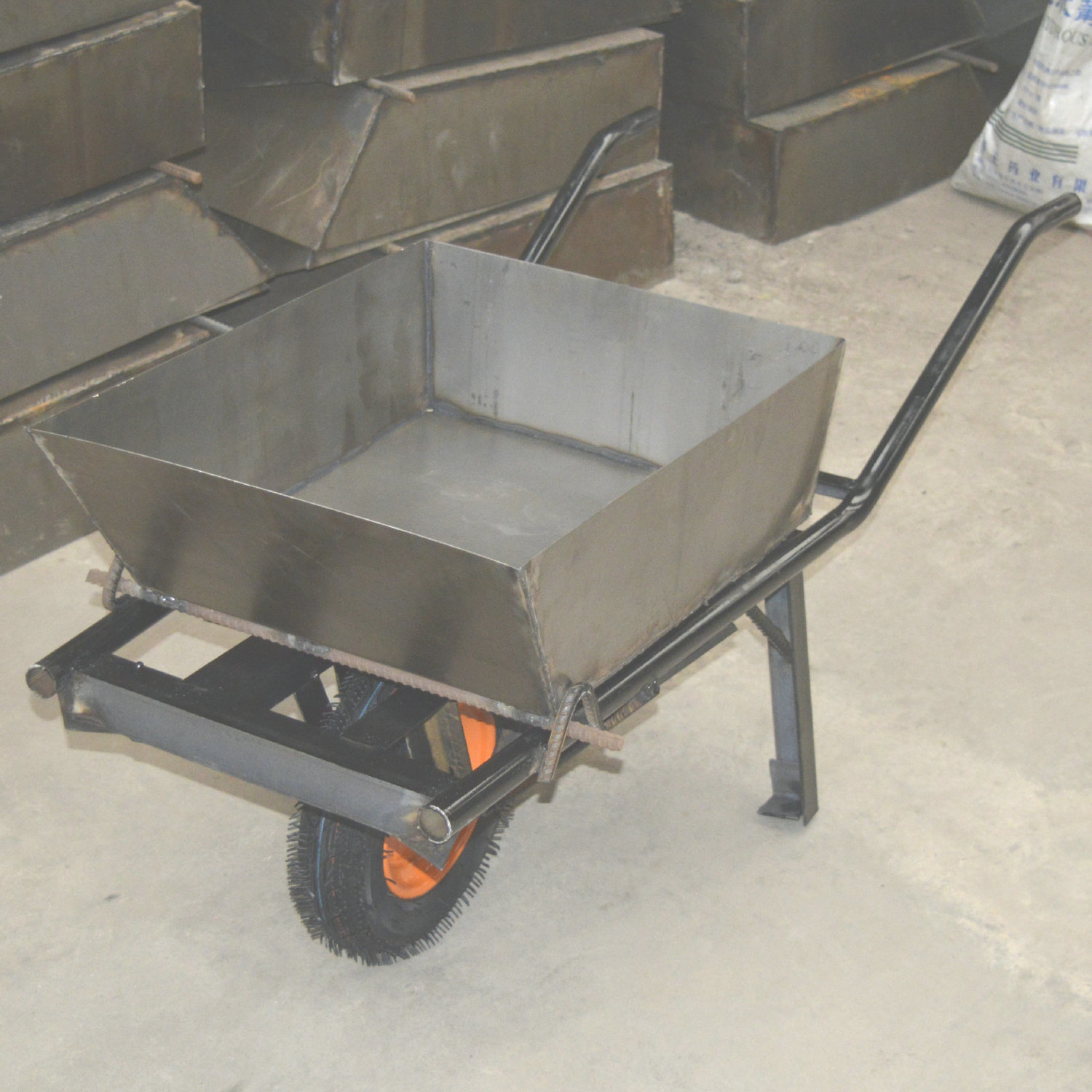 工地农用翻斗车独轮车小推车沙泥灰垃圾翻斗车花园人力推车手推车