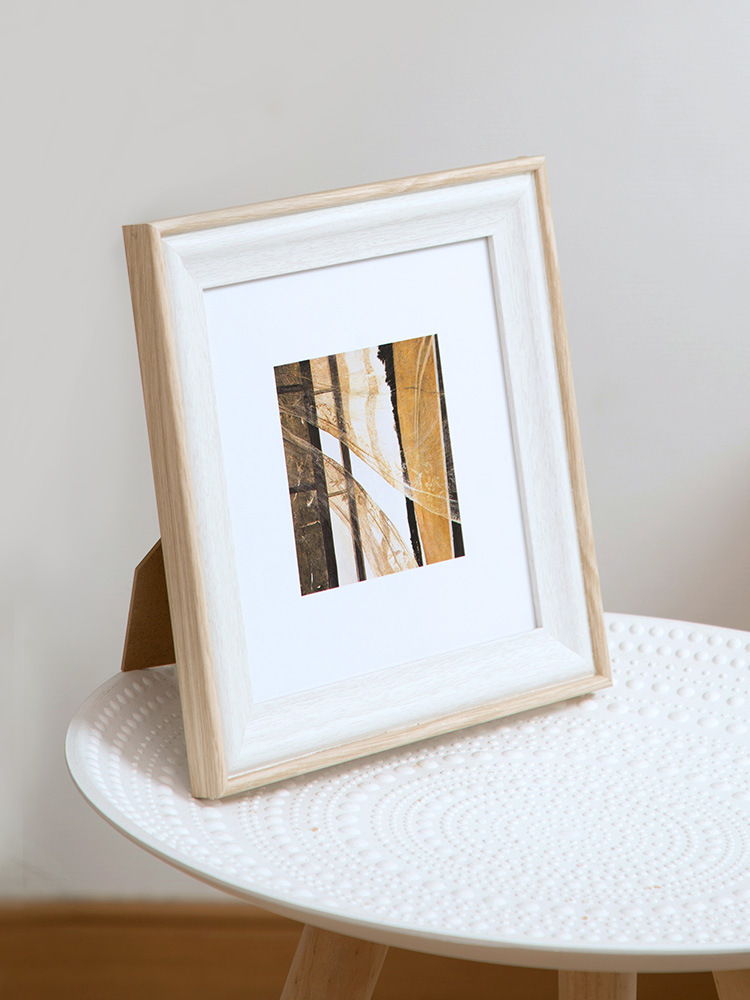 北欧拼色相框创意摆台33 38 50装裱画框挂墙5寸正方形框外框定做