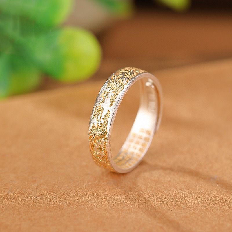 9 描金平安凤戒指 时尚潮流 精品一件代发-阿里巴巴