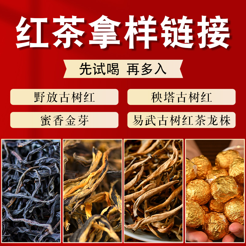 云南古树滇红茶 冰岛古树白茶 蜜香单芽野生古树红茶