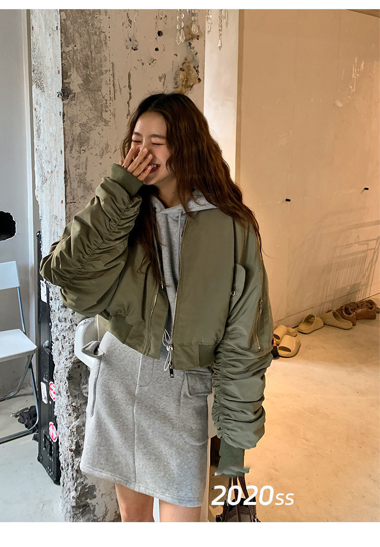 棒球服女两面穿短款棉服豹纹毛外套2020冬季新款宽松夹棉保暖棉衣