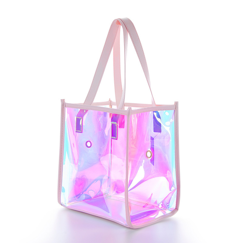 Transparent Laser Cosmetic Bag New Cosmetic Storage Travel Waterproof Wash Handbag Large and Small Manufacturers Wholesale