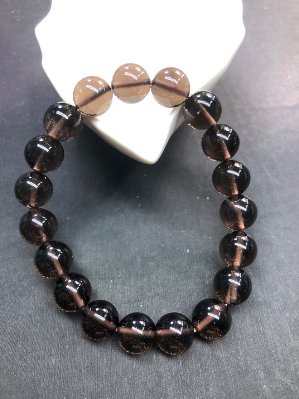 天然茶晶茶曜冰种黑曜石手串手链-阿里巴巴