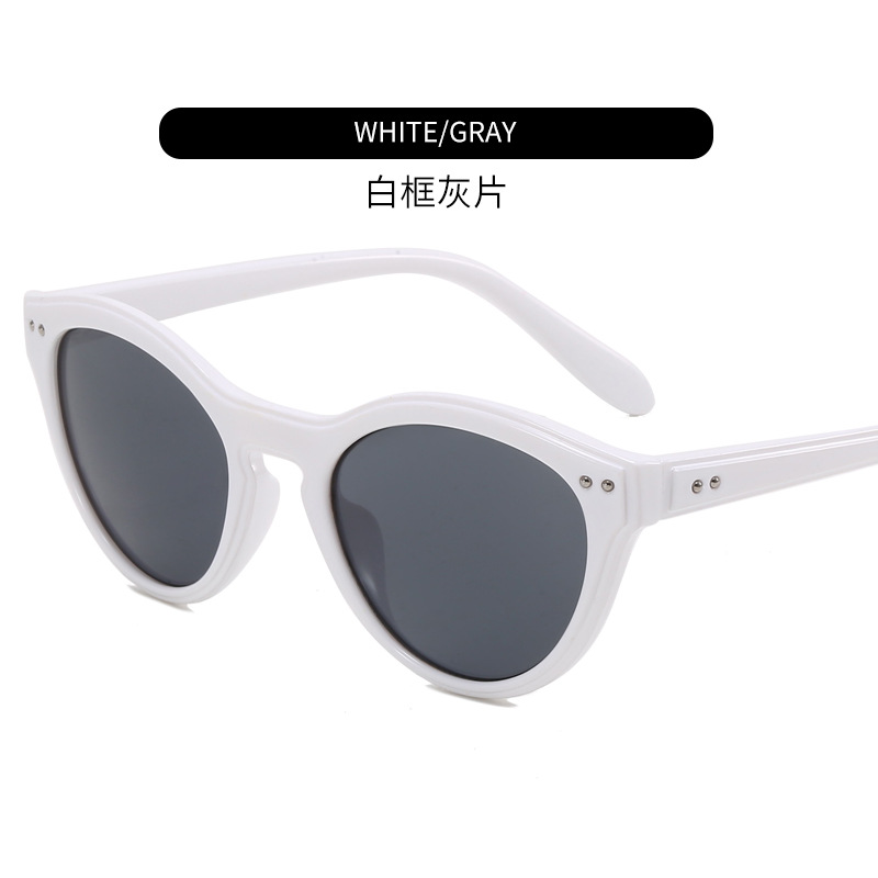 2023 European and American Fashion New Style Cross-Border Sunglasses Women's Personalized Oval Trend Catwalk Cat Eye Sun Glasses Wholesale