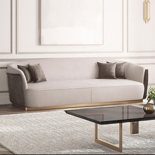 意大利轻奢沙发后现代布艺单双三人位客厅小户型意式现代组合沙发