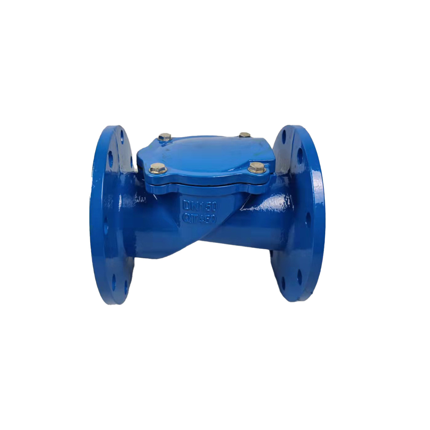 厂家批发 橡胶瓣止回阀 铸铁逆止阀门 hc44x法兰单向止回阀dn100