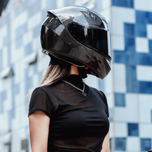 3C认证摩托车头盔工厂批发冬季男碳纤维全盔机车女安全帽四季通用