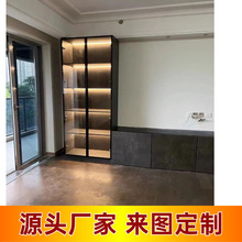上海定制不锈钢壁柜吊柜 304不锈钢酒柜金属柜钛金装饰柜厂家直销