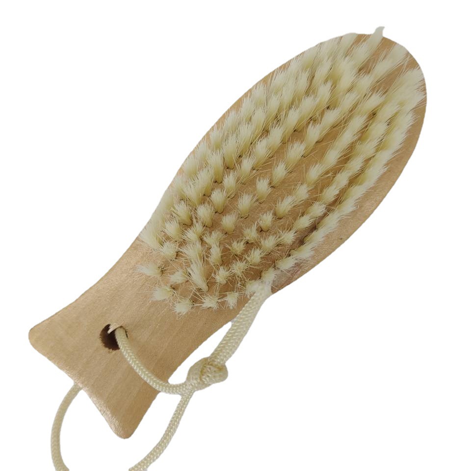 鱼形软毛刷木柄鞋油刷清洁刷多用鞋油刷子软毛皮鞋刷打油刷木板刷