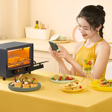 亚摩斯烤箱家用迷你型台式双层10L小电烤箱全自动多功能烘焙发酵