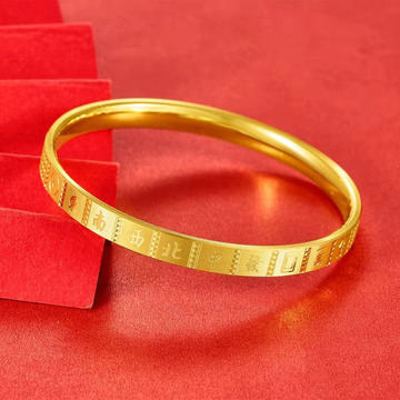 水贝黄金批发万足金9999手镯黄金麻将手镯纯金镯子水贝黄金手镯